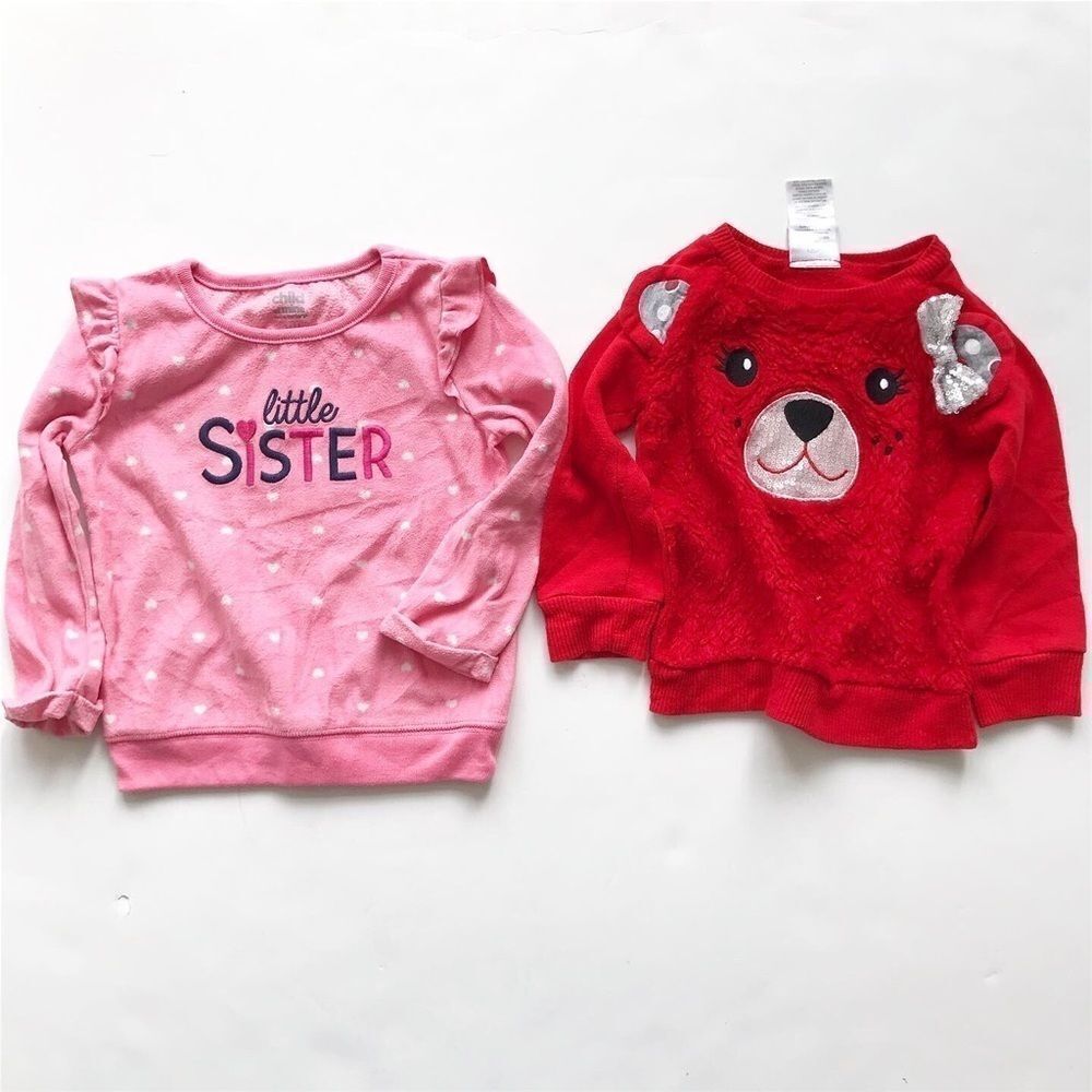 Carters little sister/nannette bear sweatshirt GUC